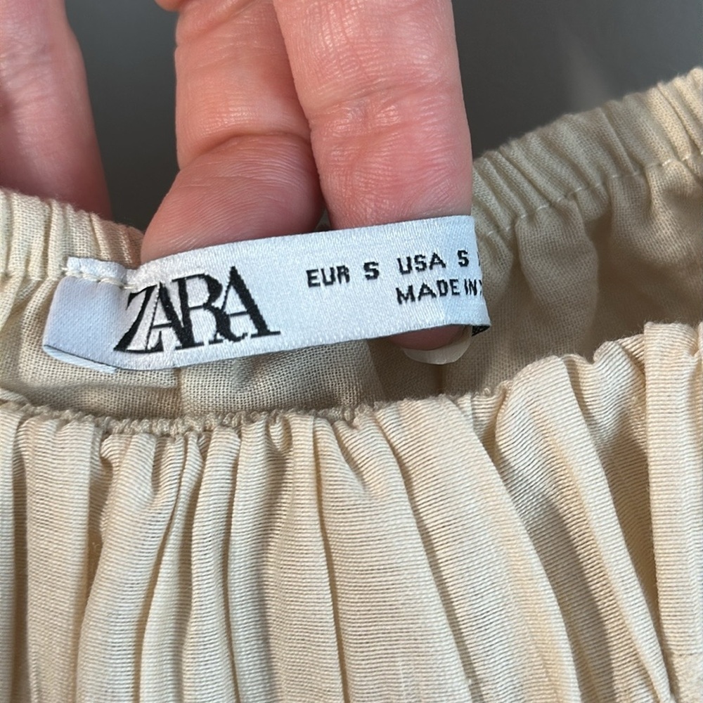 Zara Combination Strap Balloon Top Size S - Picture 7 of 9